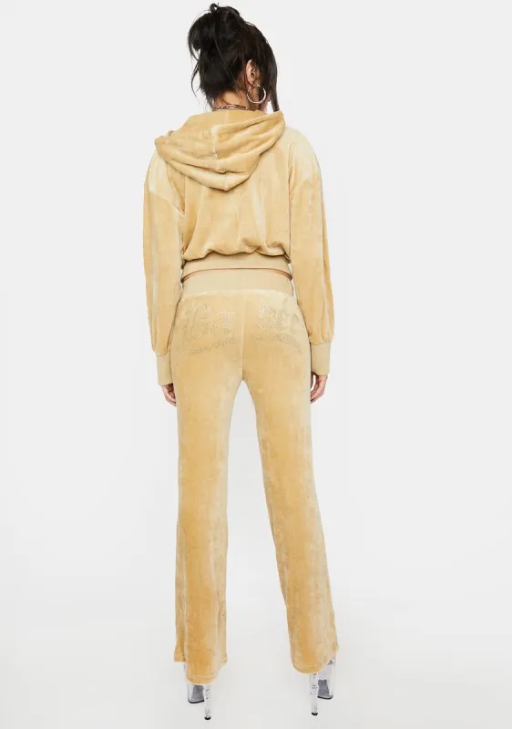 Hotfix Velour Track Pants sold by Dolls Kill