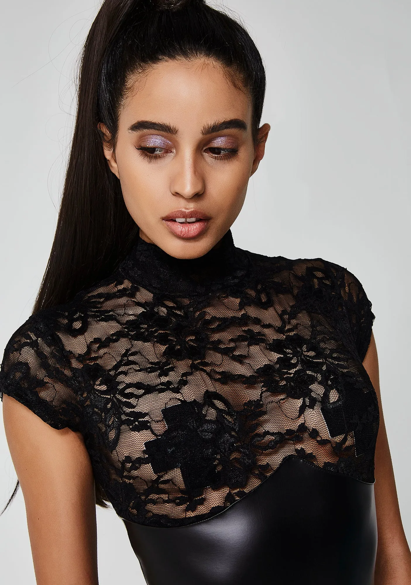 Spank Swank Vinyl Bodysuit sold by Dolls Kill product image thumbnail 3