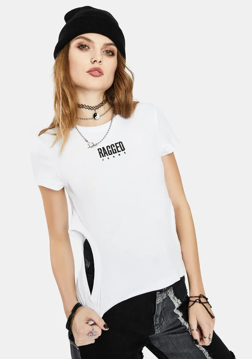 Clout Cutout Crop Tee sold by Dolls Kill