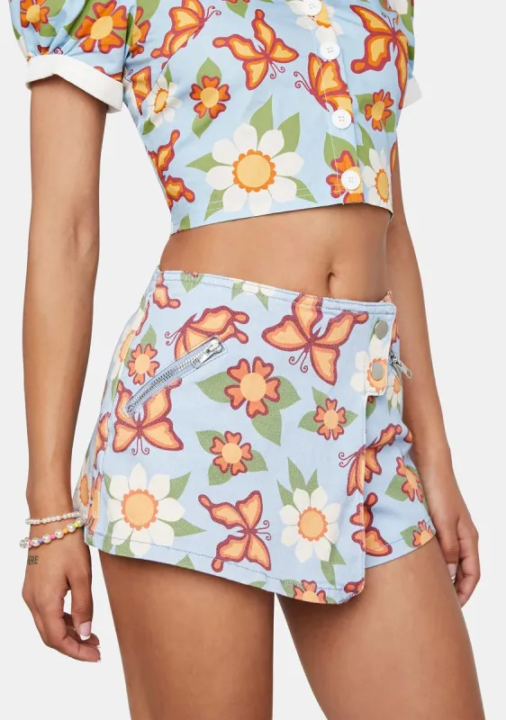 Just Add Sunshine Mini Skort sold by Dolls Kill