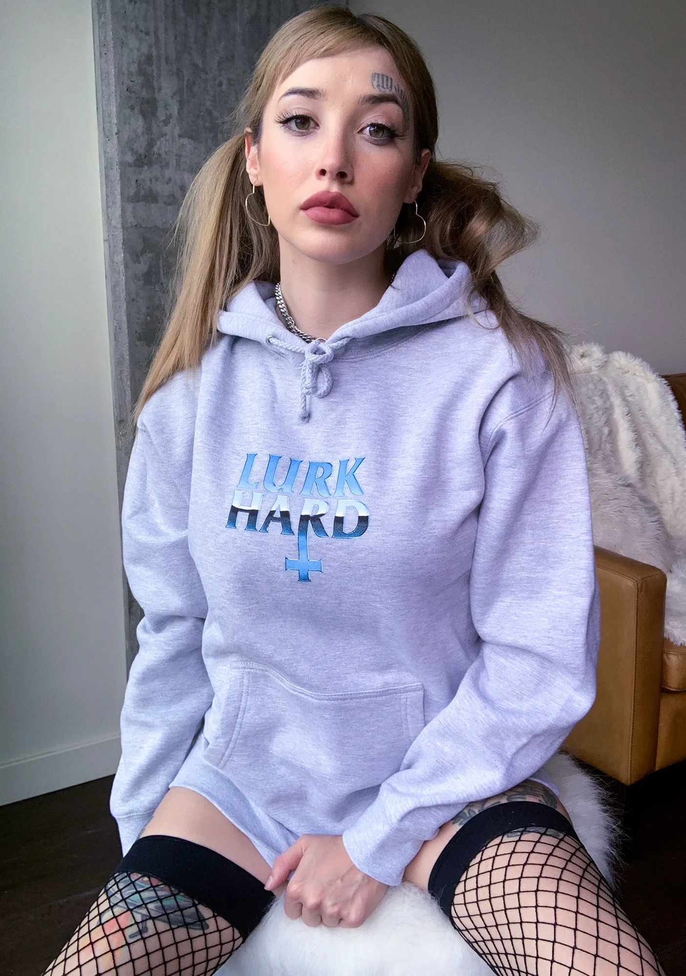 Grey Chrome Pullover Hoodie sold by Dolls Kill product image thumbnail 4