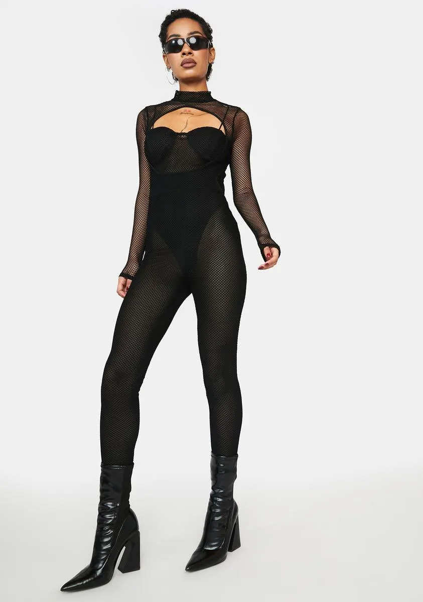 Night Free Formation Fishnet Catsuit sold by Dolls Kill product image thumbnail 3