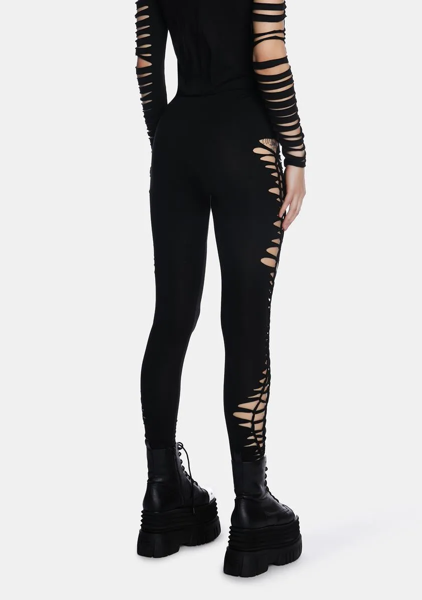 Deviant Curfew Cut-Out Leggings sold by Dolls Kill product image thumbnail 4