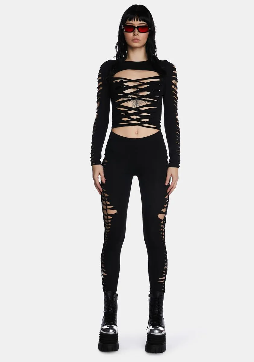 Deviant Curfew Cut-Out Leggings sold by Dolls Kill product image thumbnail 2