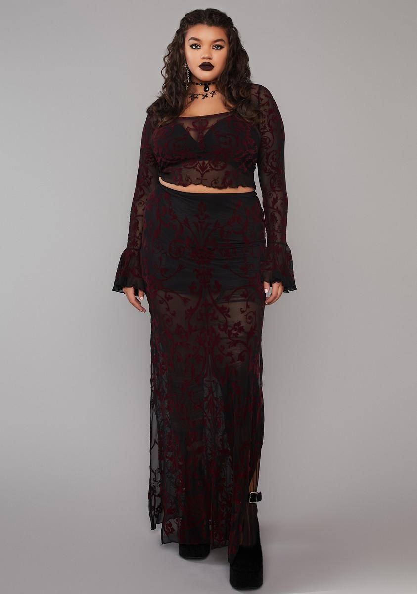 Plus Death Unites Us Maxi Skirt sold by Dolls Kill product image thumbnail 2