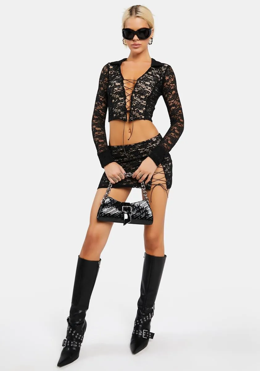 Clyde Lace-Up Shirt sold by Dolls Kill product image thumbnail 3