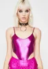 Leave 'Em Shook Metallic Bodysuit sold by Dolls Kill
