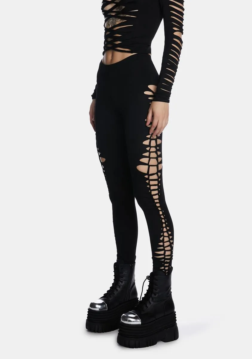 Deviant Curfew Cut-Out Leggings sold by Dolls Kill product image thumbnail 3