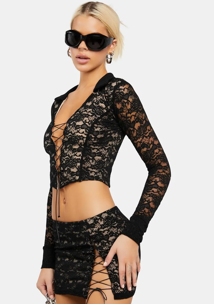 Clyde Lace-Up Shirt sold by Dolls Kill product image thumbnail 2