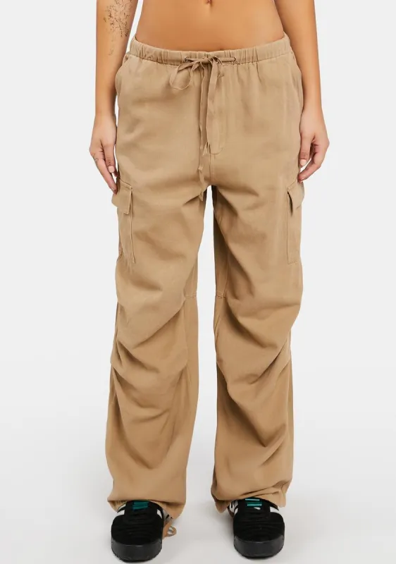 Sand Parachute Cargo Pants sold by Dolls Kill