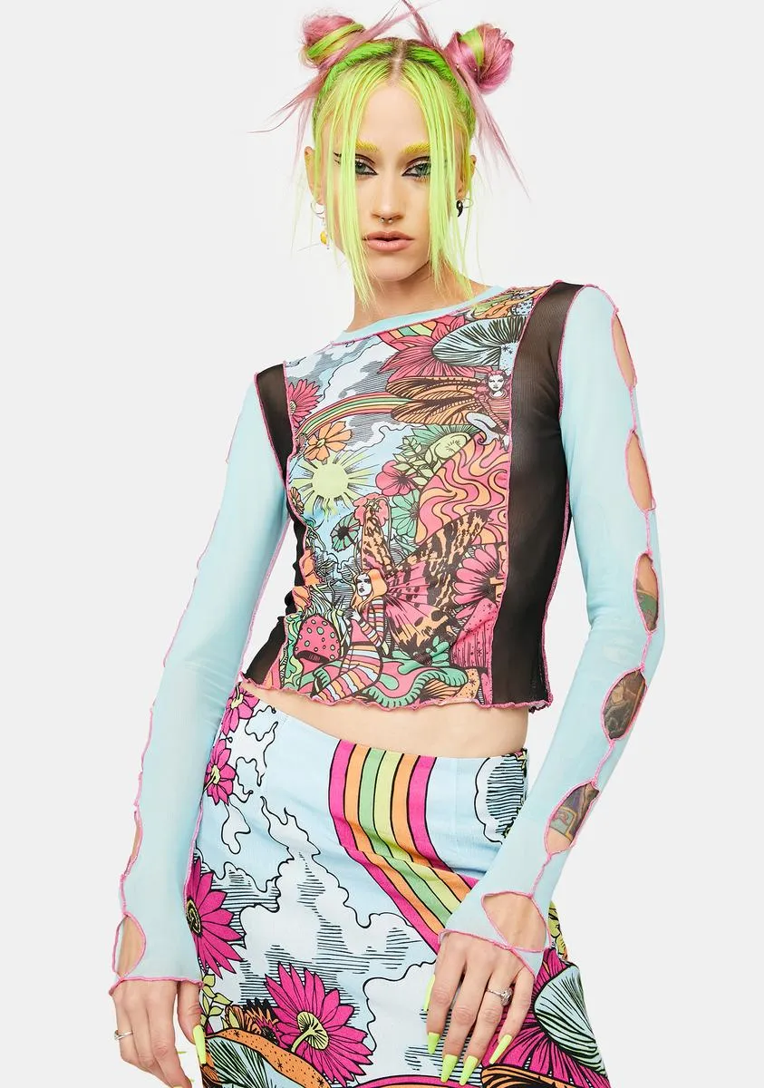 Scenic Route Mesh Top sold by Dolls Kill