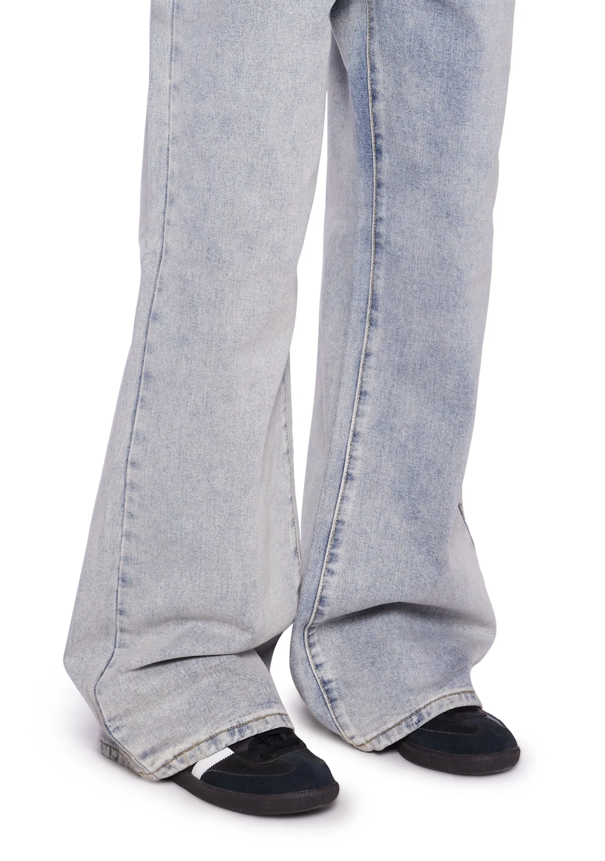 High Rise Wide Leg Palazzo Denim Jeans sold by Dolls Kill product image thumbnail 5