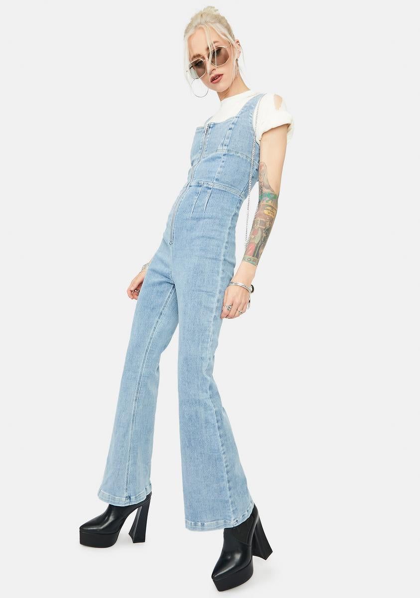 Tweet N Delete Denim Jumpsuit sold by Dolls Kill product image thumbnail 3