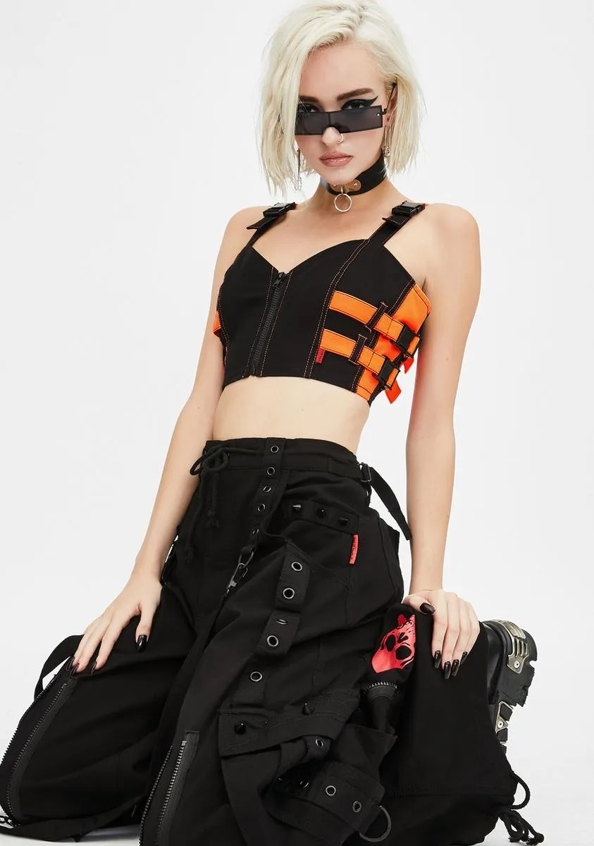 Orange Buckle Crop Top sold by Dolls Kill product image thumbnail 2