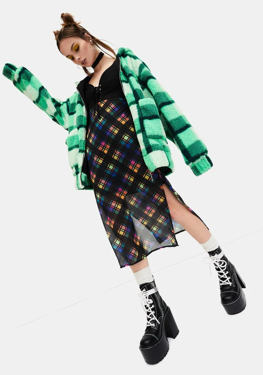Runaway Bliss Plaid Midi Dress sold by Dolls Kill product image thumbnail 2