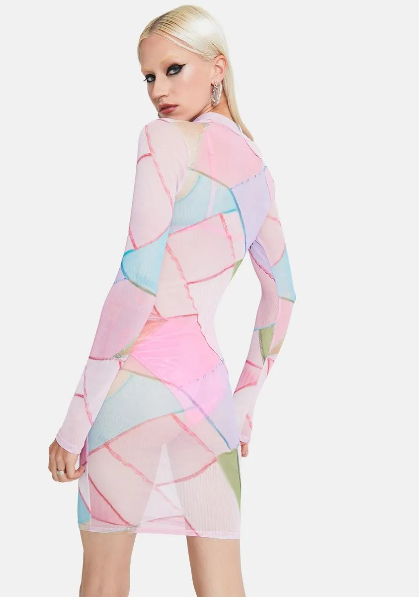 Twisted Dream Patchwork Dress sold by Dolls Kill product image thumbnail 4