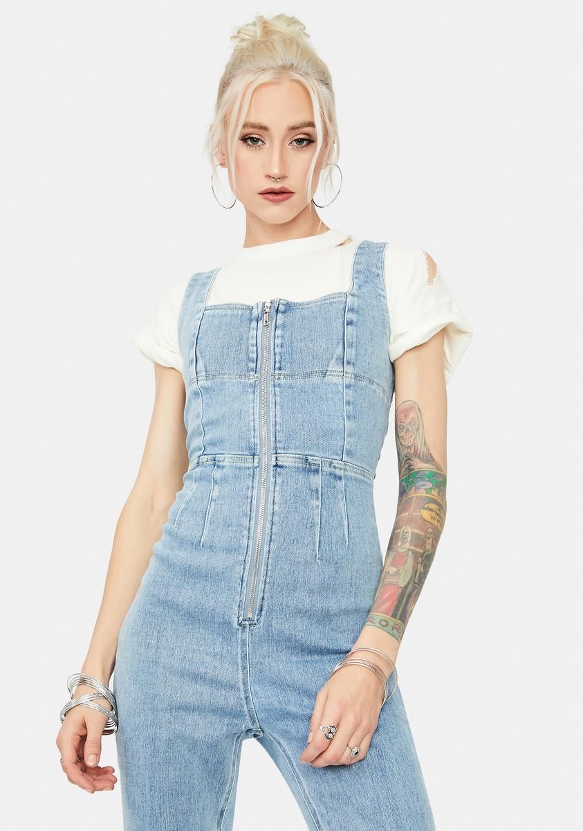 Tweet N Delete Denim Jumpsuit sold by Dolls Kill product image thumbnail 2