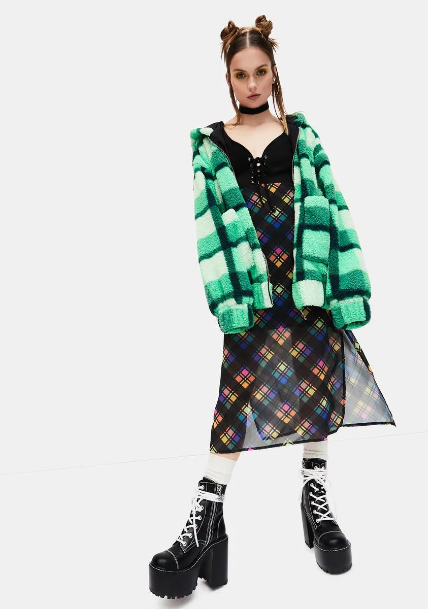 Runaway Bliss Plaid Midi Dress sold by Dolls Kill product image thumbnail 3