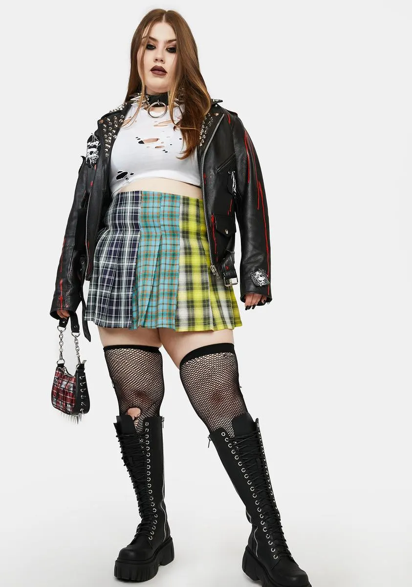 Plus Cursed Omens Plaid Skirt sold by Dolls Kill product image thumbnail 3