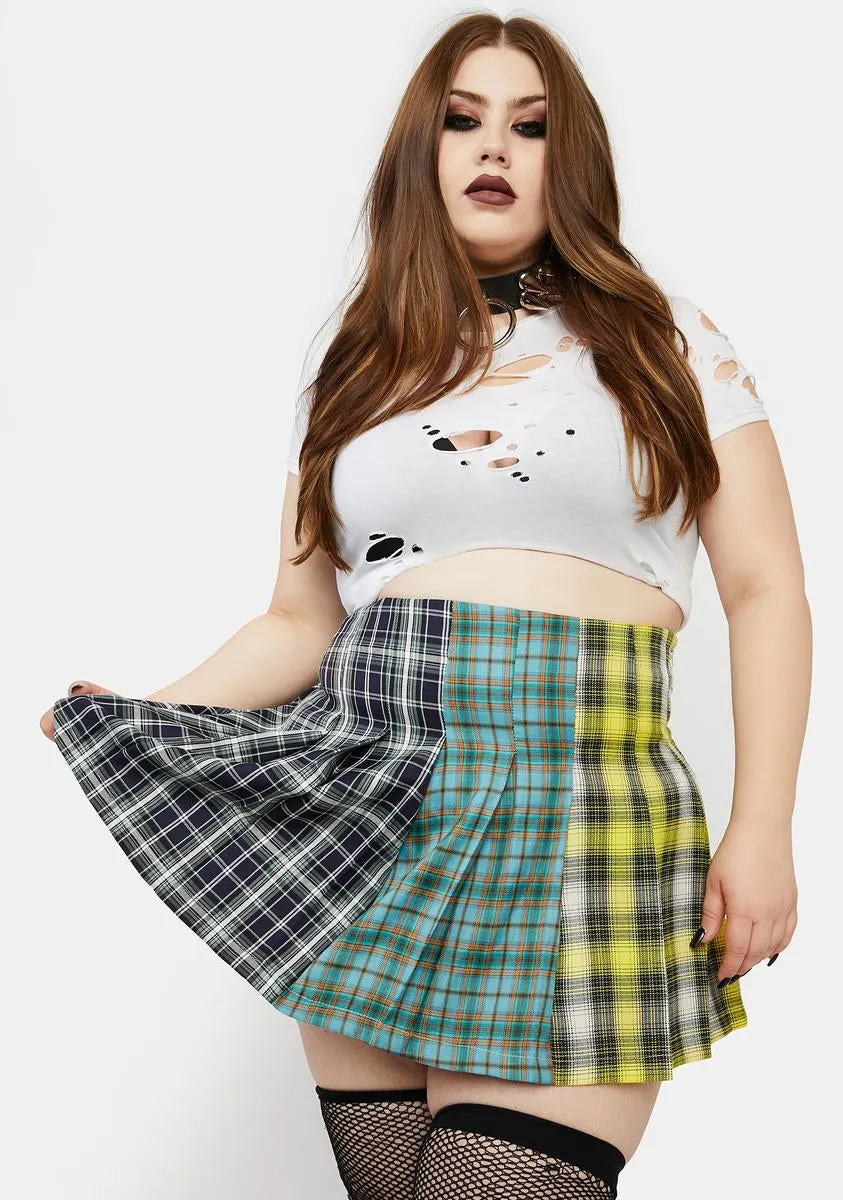 Plus Cursed Omens Plaid Skirt sold by Dolls Kill product image thumbnail 2