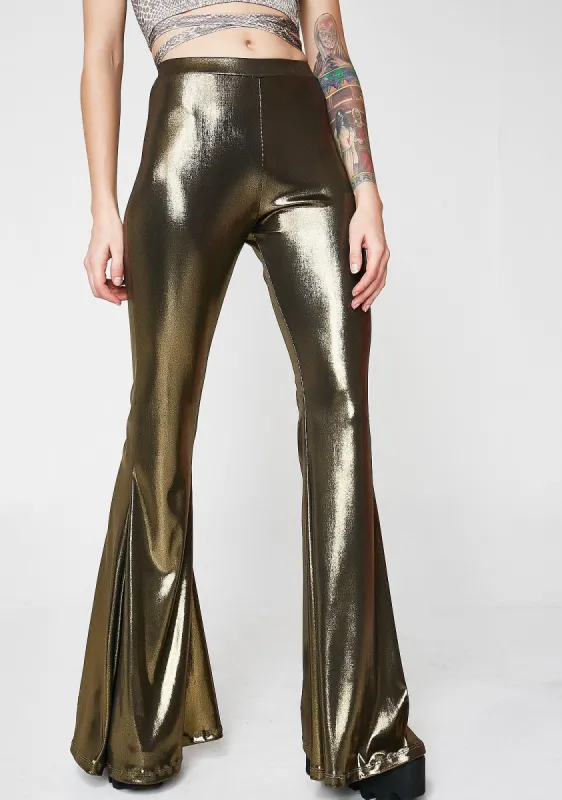 Golden Electric Feels Bells sold by Dolls Kill