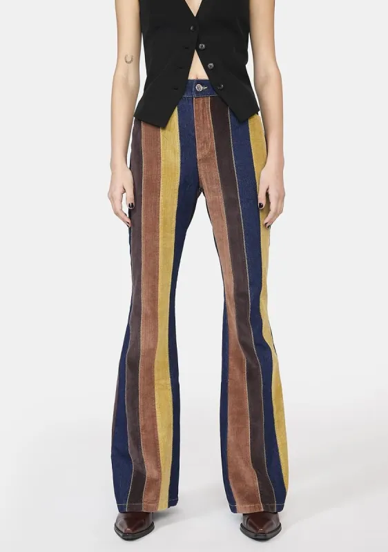 The Peace Train Flare Pants sold by Dolls Kill