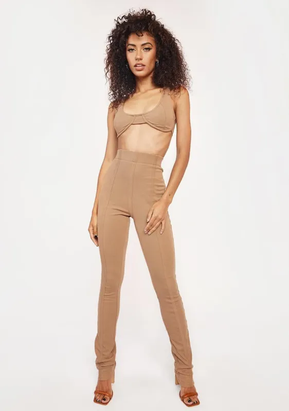 Mocha Go Off Girl Pants Set sold by Dolls Kill