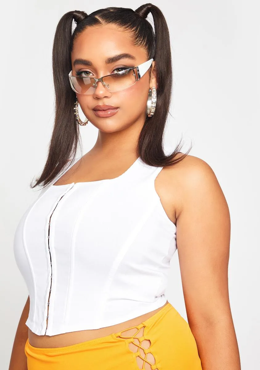 Plus Ivory Down For It Corset Top sold by Dolls Kill product image thumbnail 2