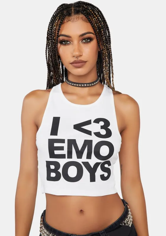 I Heart Emo Boys Crop Tank sold by Dolls Kill