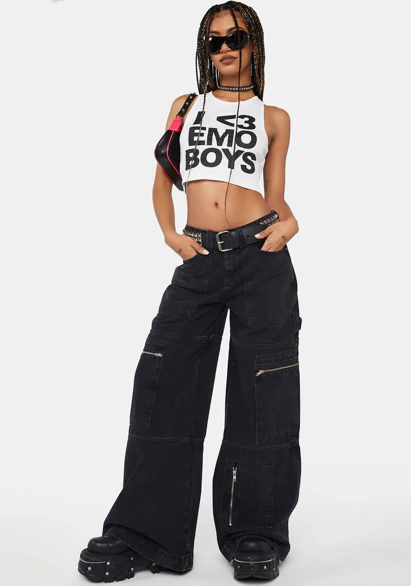 I Heart Emo Boys Crop Tank sold by Dolls Kill product image thumbnail 3