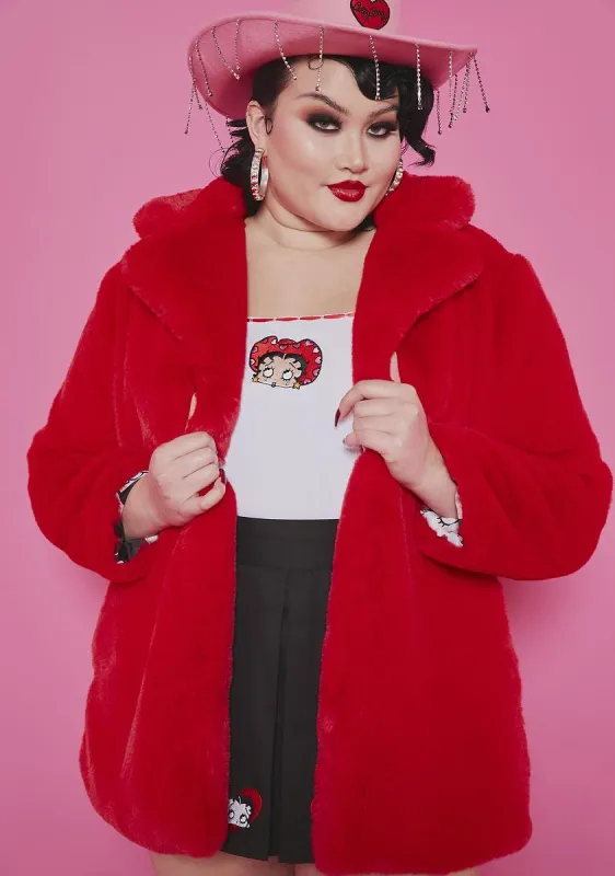 Plus Leading Lady Faux Fur Coat sold by Dolls Kill