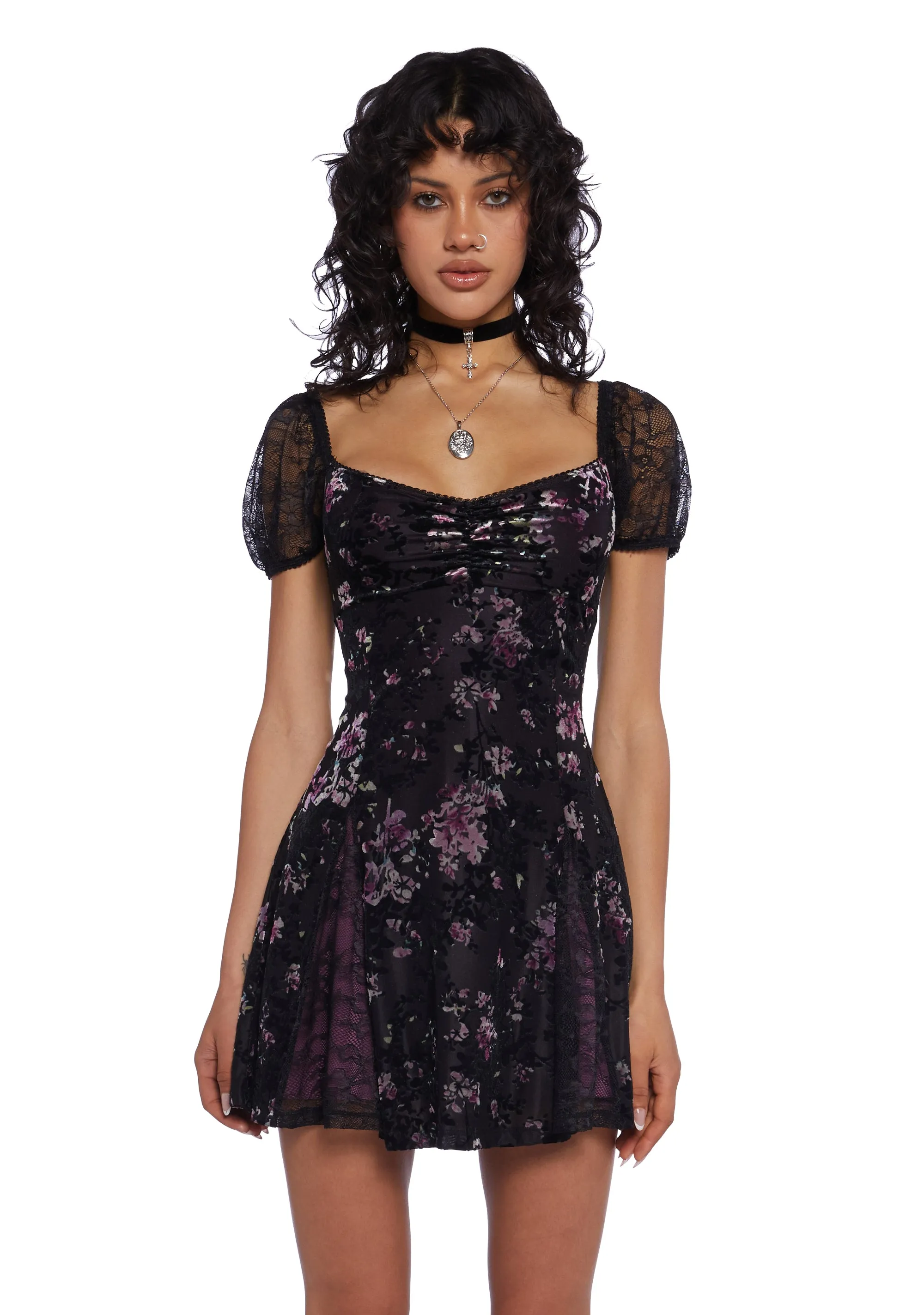 Defiant Love Mini Dress - Purple sold by Dolls Kill