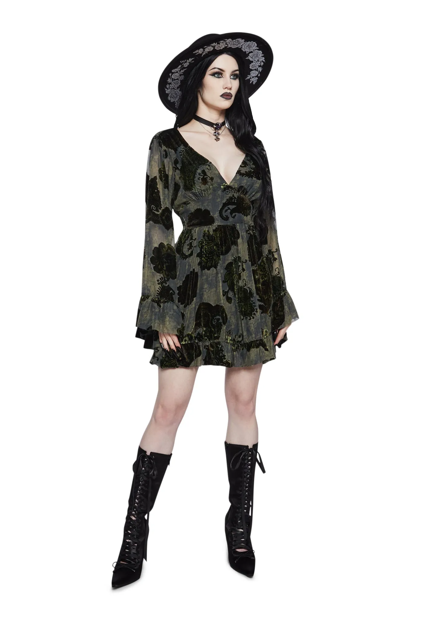 Love Echoes Long Sleeve Dress sold by Dolls Kill product image thumbnail 2