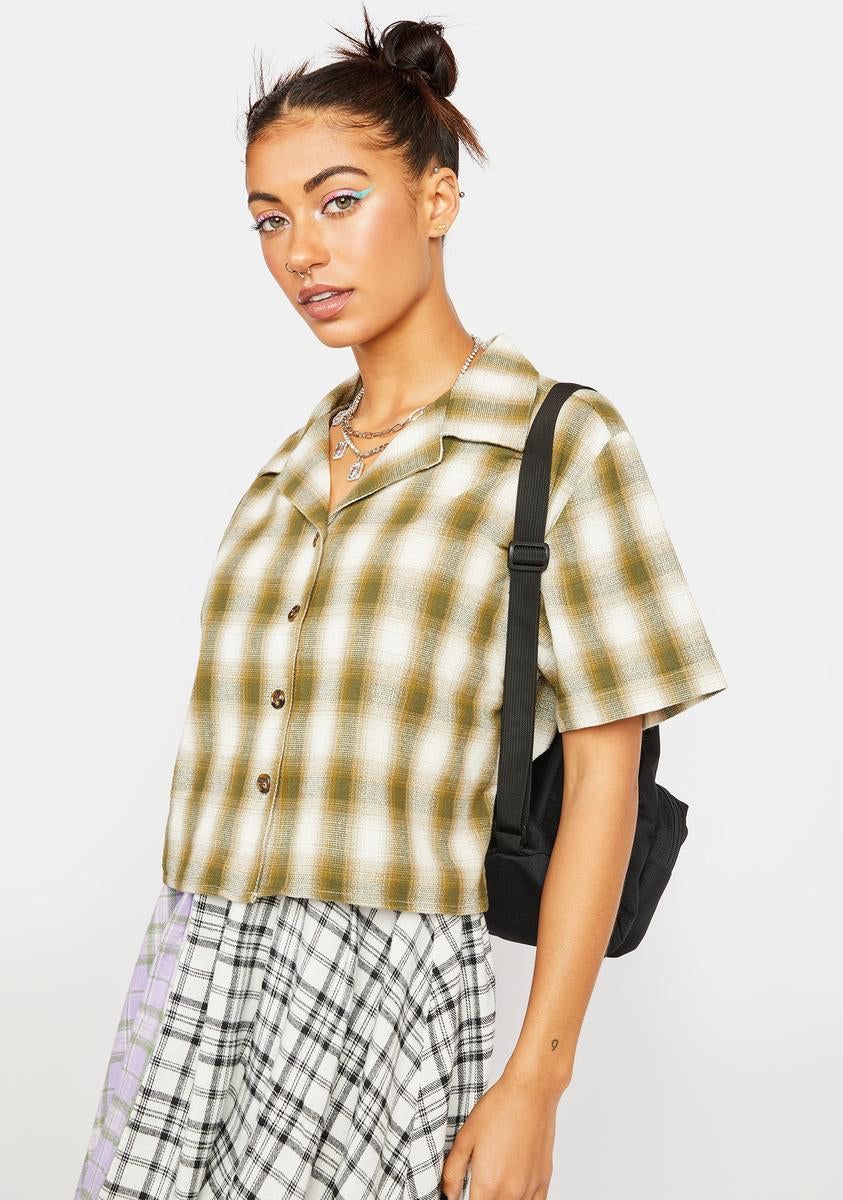Angel Checked Crop Shirt sold by Dolls Kill product image thumbnail 2