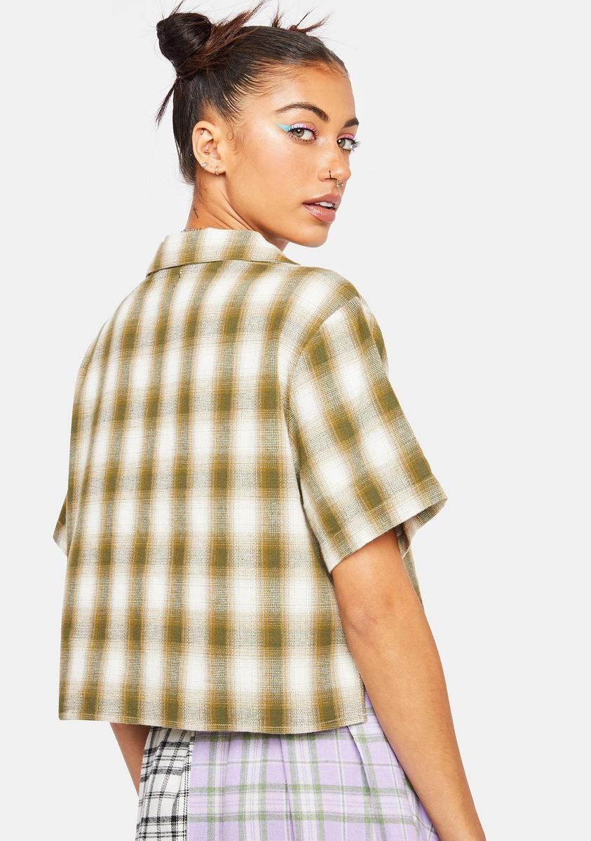 Angel Checked Crop Shirt sold by Dolls Kill product image thumbnail 4