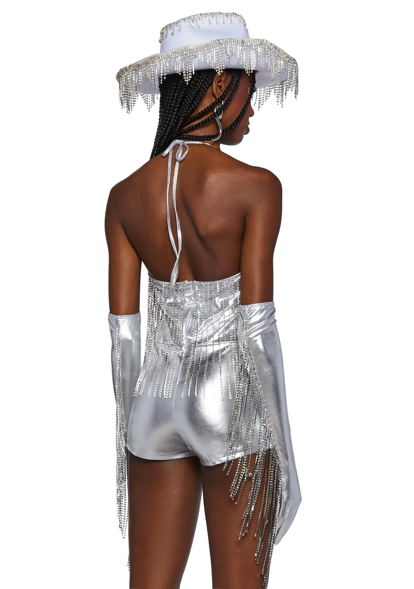 Shining Attitude Fringe Romper sold by Dolls Kill product image thumbnail 4