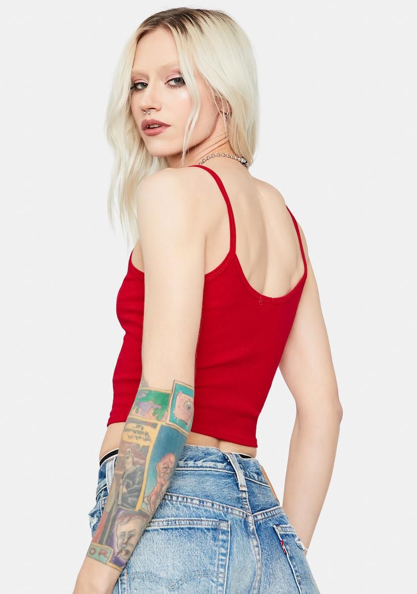 Hot Sparks Fly Ribbed Crop Tank sold by Dolls Kill product image thumbnail 4