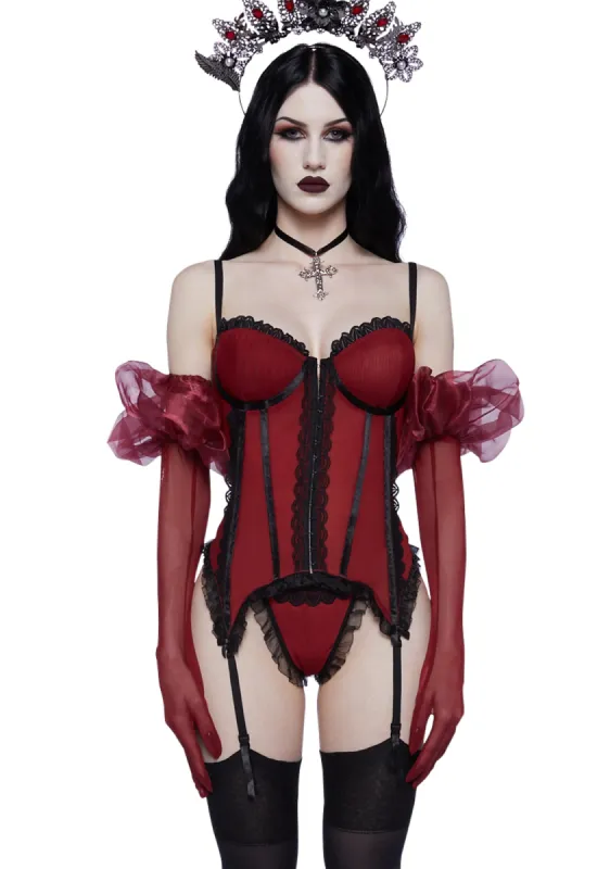 Trouble Nights Lingerie Set sold by Dolls Kill