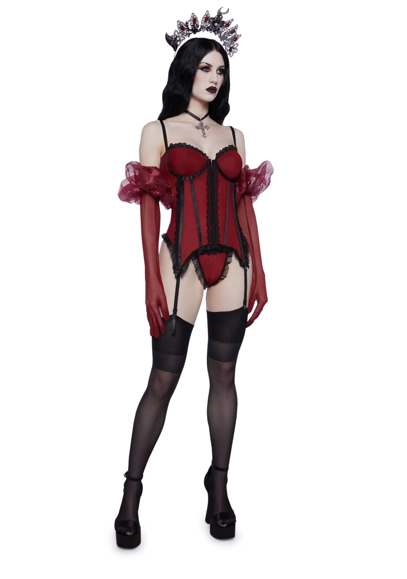 Trouble Nights Lingerie Set sold by Dolls Kill product image thumbnail 2