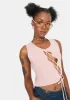 Catty Ties Lace Up Crop Top sold by Dolls Kill