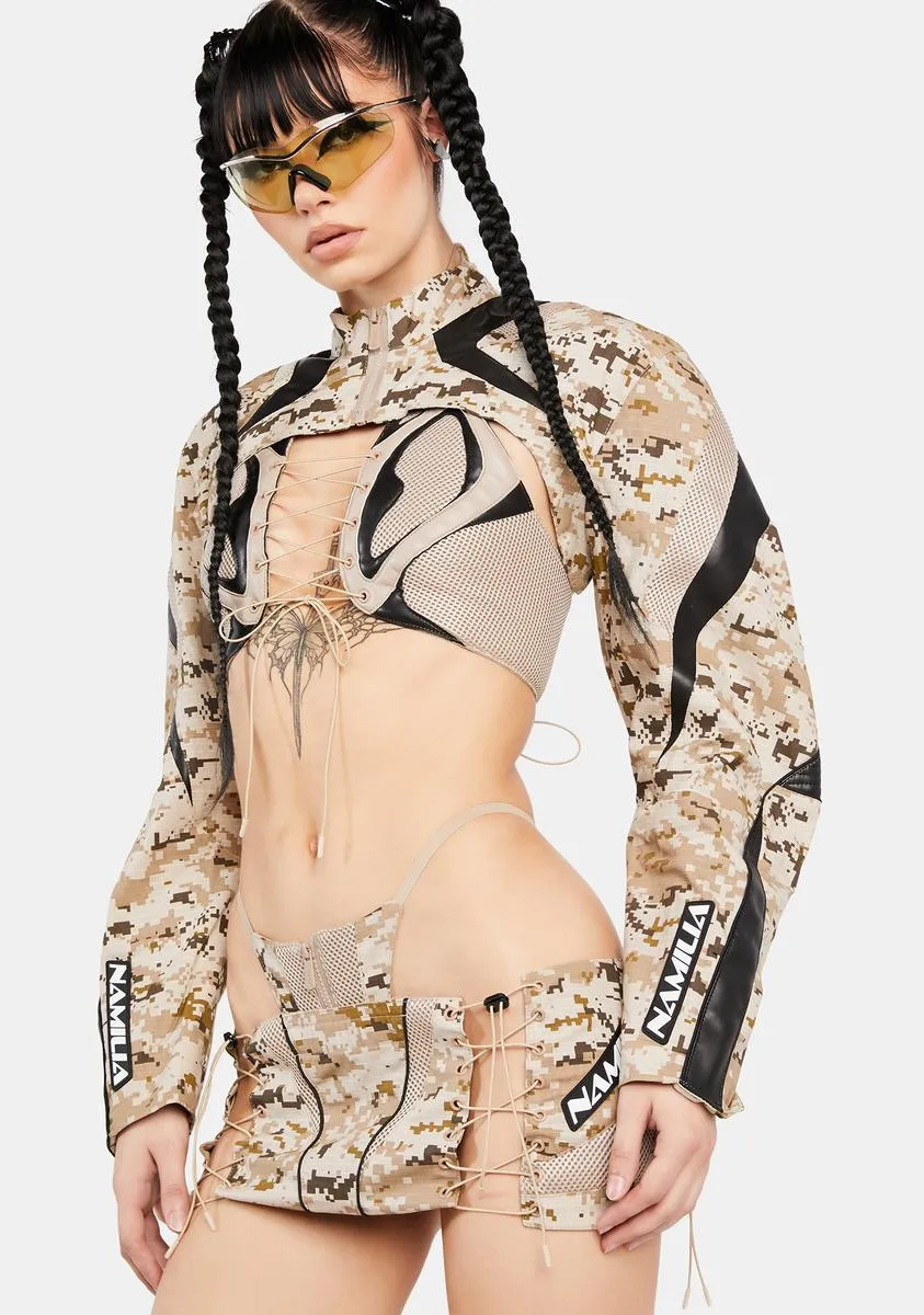 Desert Camo Moto Choker Jacket sold by Dolls Kill product image thumbnail 2