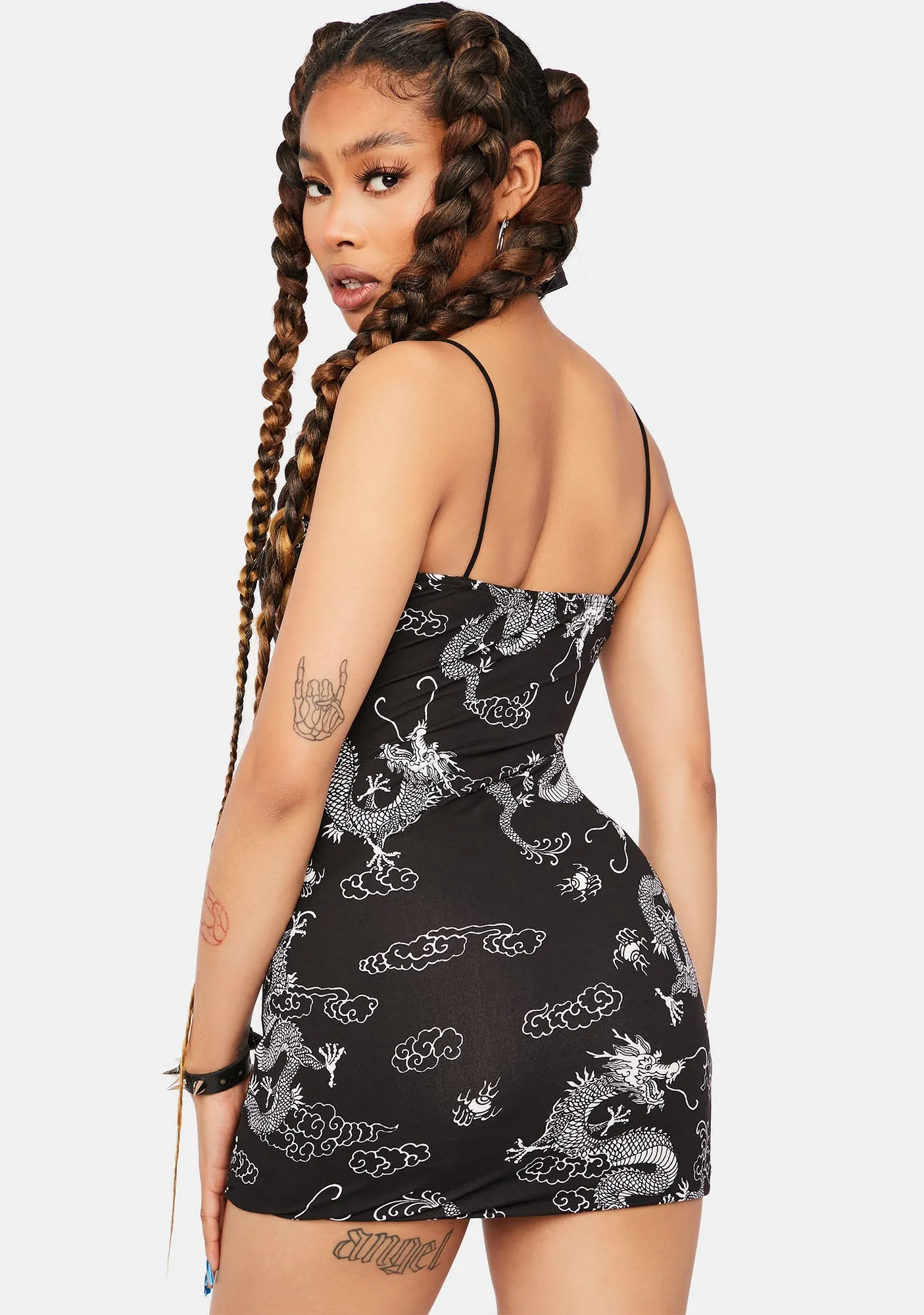 Dark Skies On Fire Bodycon Dress sold by Dolls Kill product image thumbnail 4