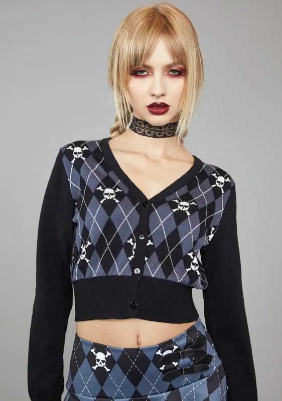 Uncharm School Argyle Cardigan sold by Dolls Kill