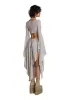 Echo Asymmetrical Mesh Wrap Dress sold by Dolls Kill