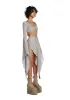 Echo Asymmetrical Mesh Wrap Dress sold by Dolls Kill