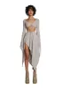 Echo Asymmetrical Mesh Wrap Dress sold by Dolls Kill