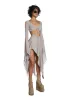 Echo Asymmetrical Mesh Wrap Dress sold by Dolls Kill