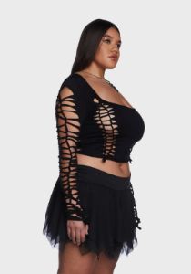 Plus Alternative Spells Long Sleeve Top sold by Dolls Kill