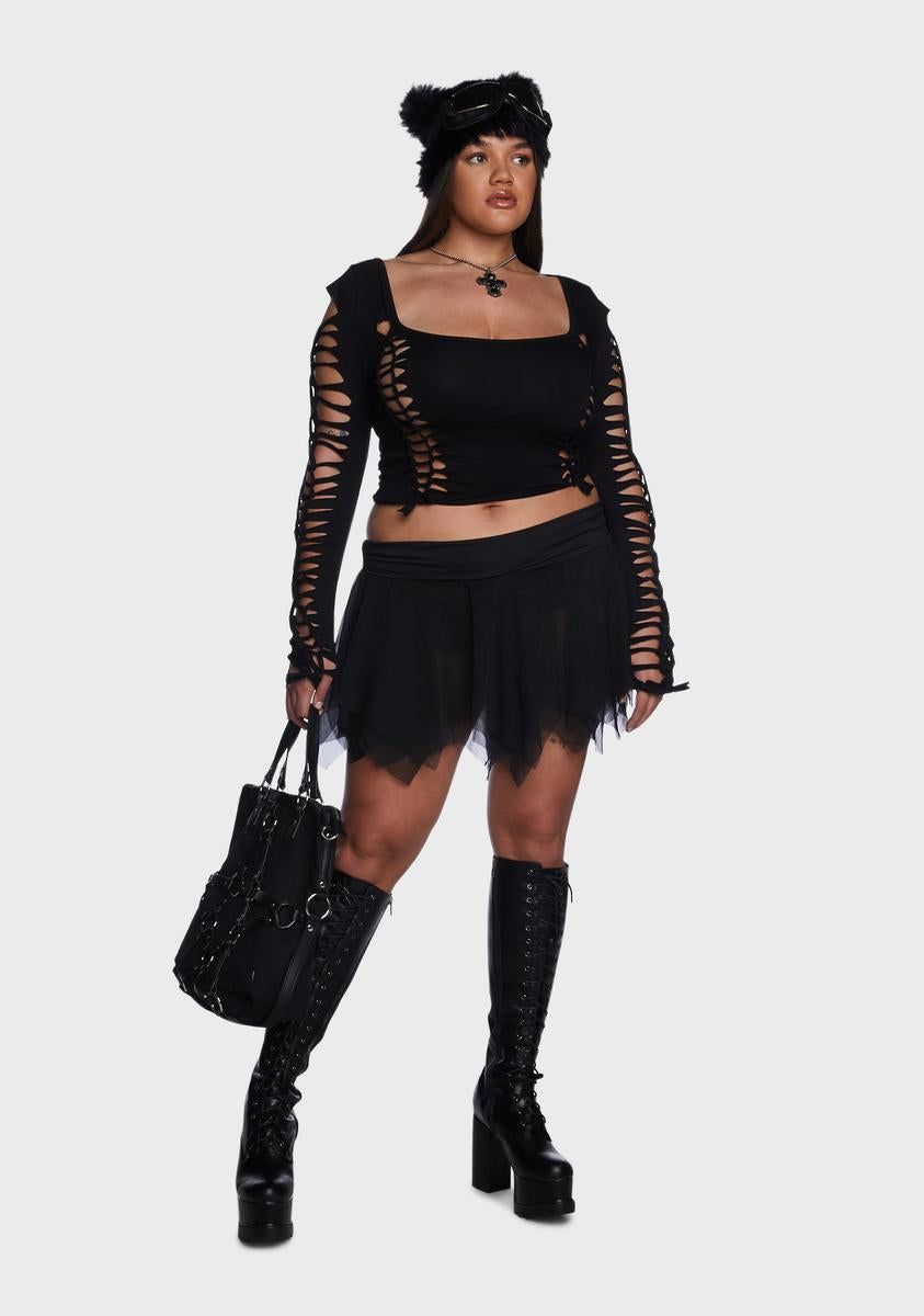 Plus Alternative Spells Long Sleeve Top sold by Dolls Kill product image thumbnail 5