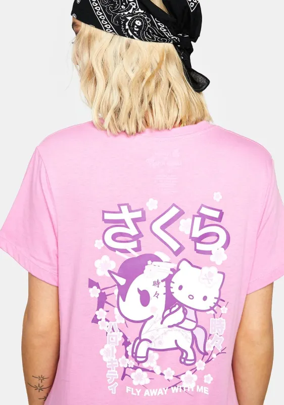 Sakura Fly Away Tee sold by Dolls Kill